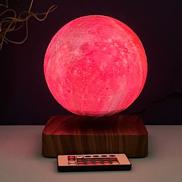 3D Levitating Moon Lamp – 16 Colors Magnetic Levitating & Spinning Galaxy Night Lamp - Remote Control -Creative Gift